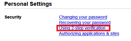 Using 2-step verification